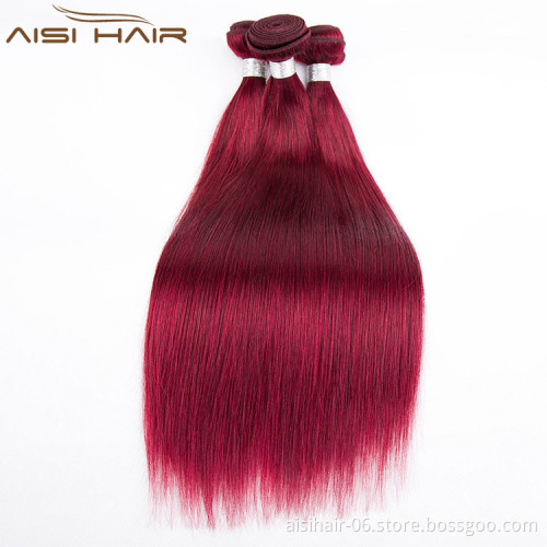 Peruvian Human Hair Bundle 100% Straight Human Hair Extension Weave Natural Color Can Be Dyed